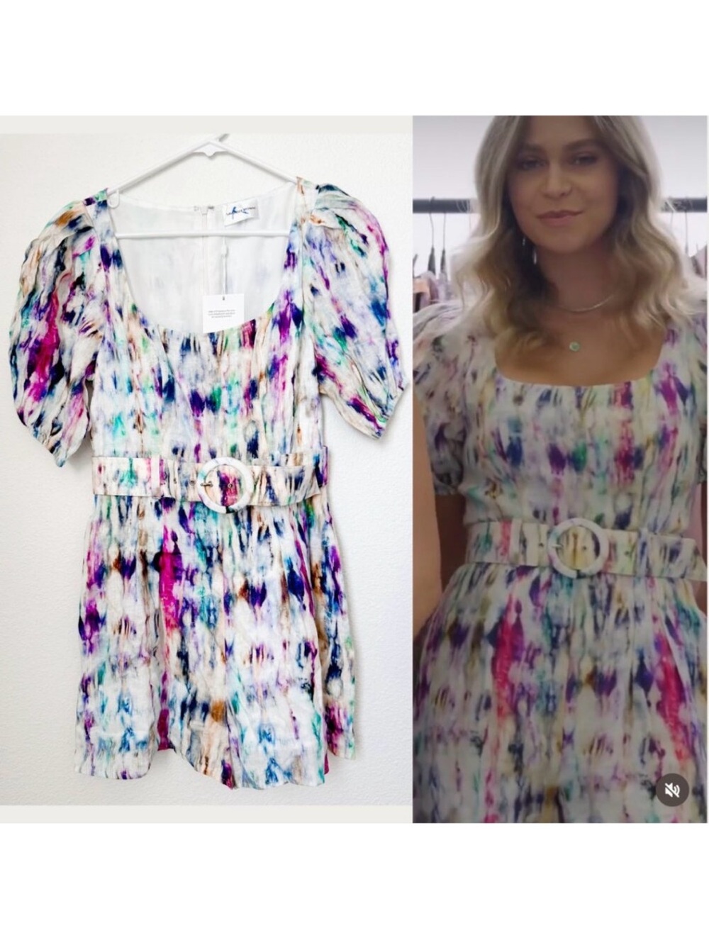 Lavender Brown Madison Romper NWT Small